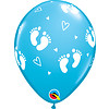 Qualatex Helium Ballon Voetjes - Blauw (28cm)