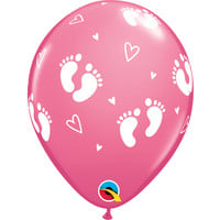 Helium Ballon Voetjes - Roze (28cm)