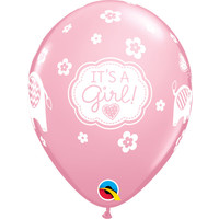 thumb-Helium Ballon It's A Girl Olifantjes (28cm)-2