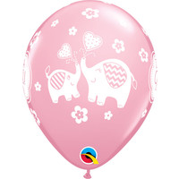 thumb-Helium Ballon It's A Girl Olifantjes (28cm)-1