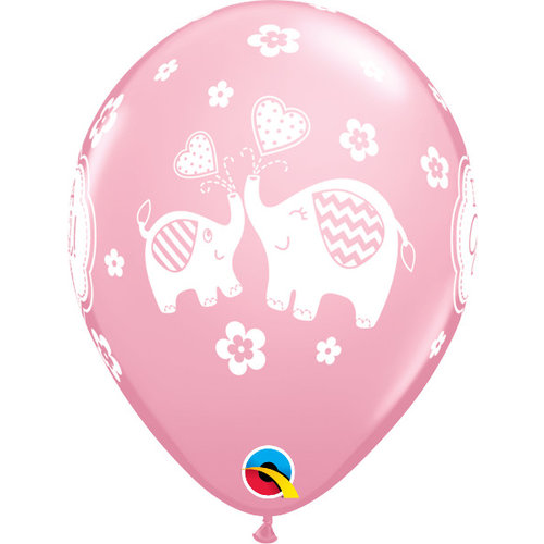 Helium Ballon It's A Girl Olifantjes (28cm) 