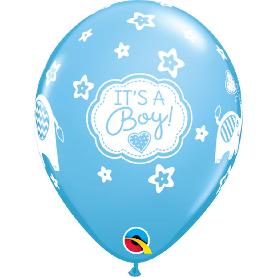 Helium Ballon It's A Boy Olifantjes (28cm)-2