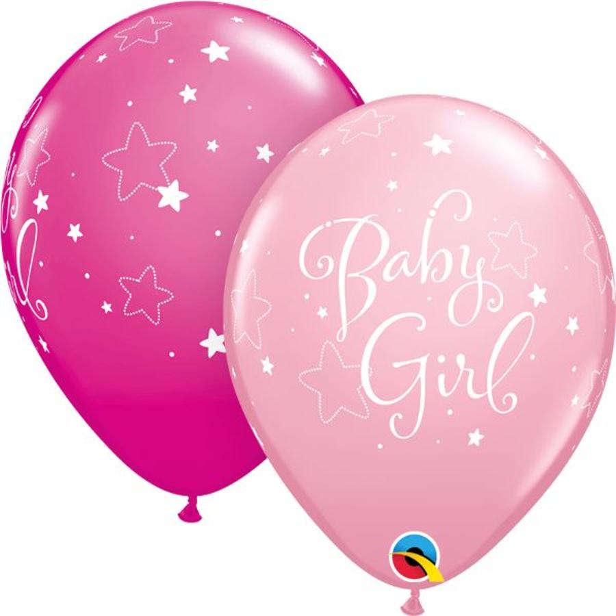 Helium Ballon Baby Girl - 2 kleuren (28cm)-1