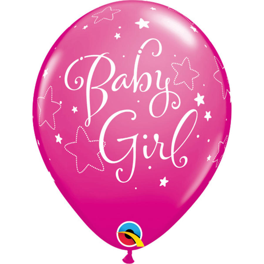 Helium Ballon Baby Girl - 2 kleuren (28cm)-3