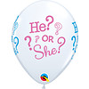 Qualatex Heliumballon He or She (28cm)