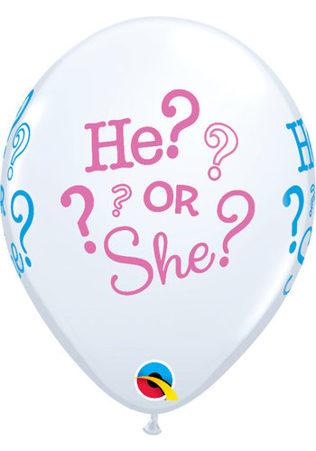 Heliumballon He or She (28cm) 