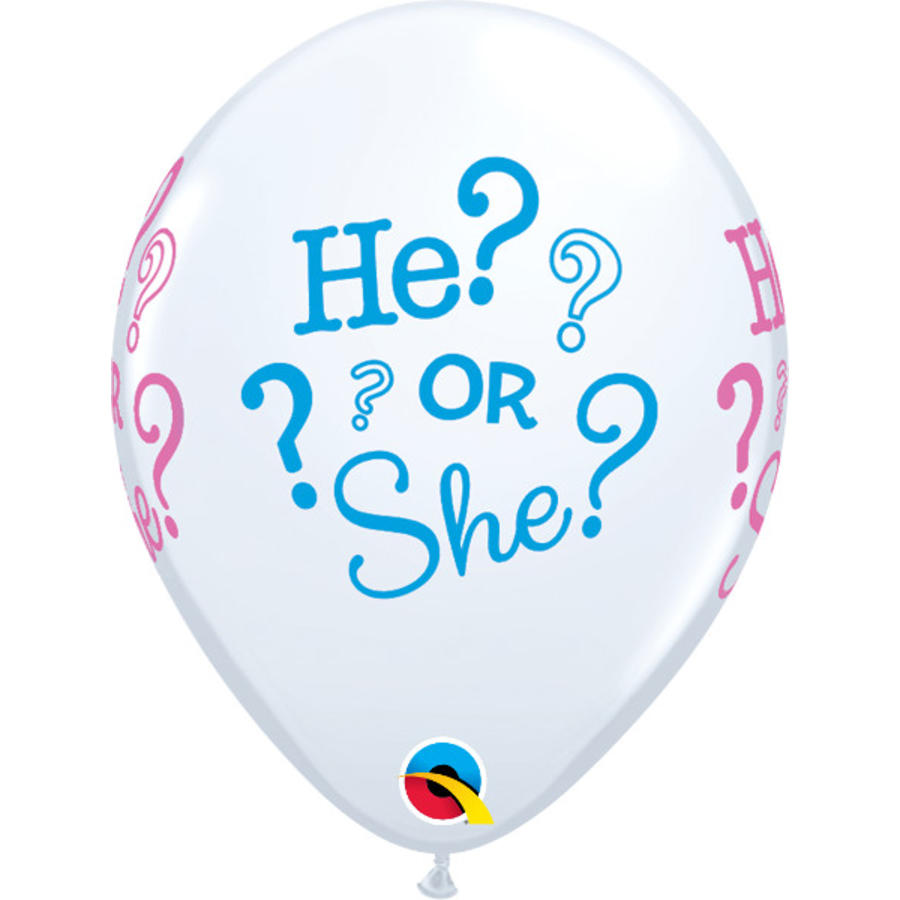 Heliumballon He or She (28cm)-2