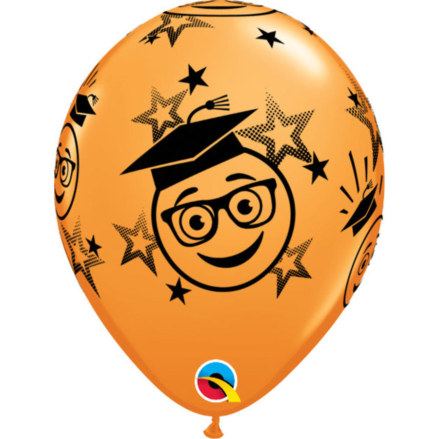 Helium Ballon Graduation Smileys - 5 kleuren (28cm)-2