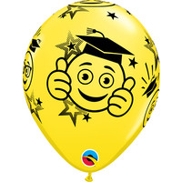 thumb-Helium Ballon Graduation Smileys - 5 kleuren (28cm)-6