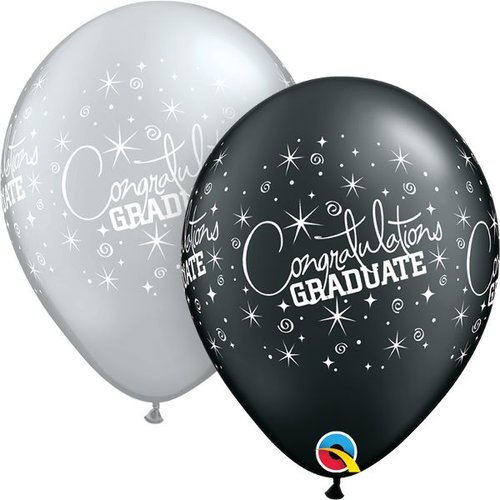 Helium Ballon Congratulations Graduate - 2 kleuren (28cm) 