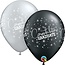 Helium Ballon Congratulations Graduate - 2 kleuren (28cm)
