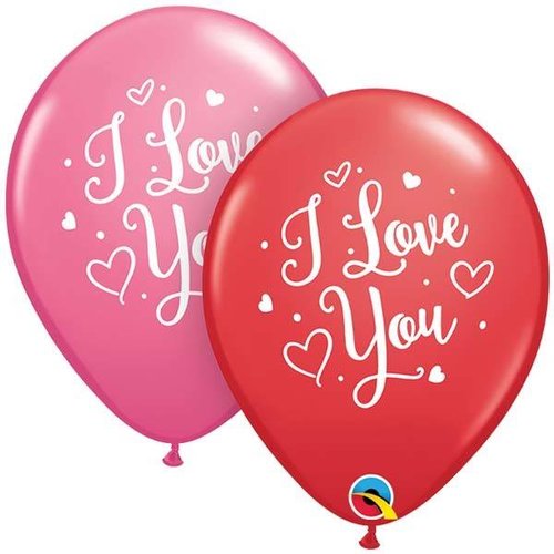 Helium Ballon I Love You - 2 kleuren (28cm) 