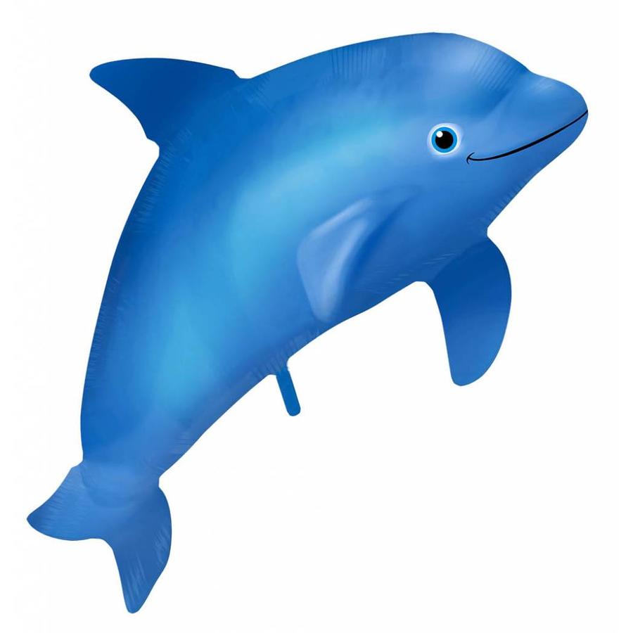 Folieballon Dolfijn Blauw-1