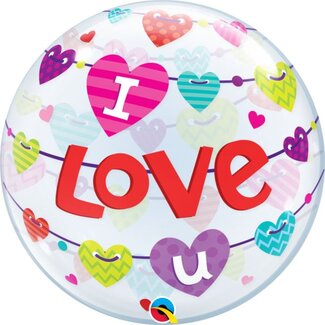 Qualatex Bubble Banner Hearts - 55cm