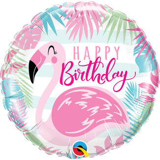Qualatex Folieballon Birthday Flamingo