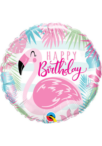 Folieballon Birthday Flamingo 