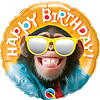 Qualatex Folieballon Birthday Chimp