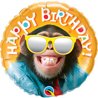 Folieballon Birthday Chimp