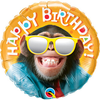 Qualatex Folieballon Birthday Chimp