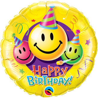 Qualatex Folieballon Smiley Faces