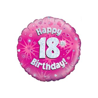 PartyXplosion Folieballon - Happy 18 Birthday