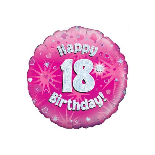 Folieballon - Happy 18 Birthday 