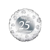 Folieballon - Happy 25th Anniversary