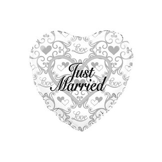 PartyXplosion Folieballon - Just Married - 45cm