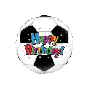 Folieballon - Happy Birthday Voetbal