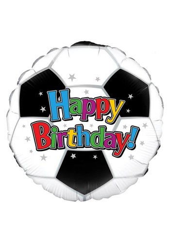 Folieballon - Happy Birthday Voetbal 