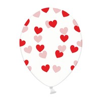 Ballonnen Doorzichtig met rode hartjes