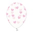 Ballonnen Doorzichtig met Roze Hartjes - 30cm - 6st