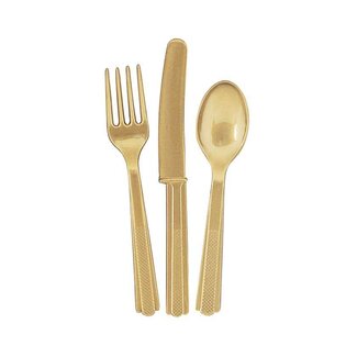 Globos Bestek Goud - 18 stuks