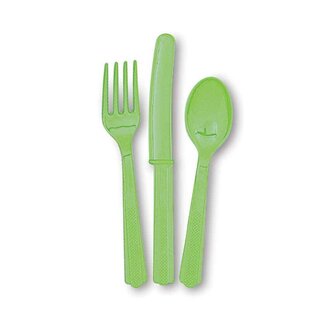 Unique Bestek Lime Groen - 18 stuks
