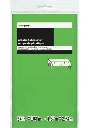 Tafelkleed Plastic  Lime Groen 140x274cm 