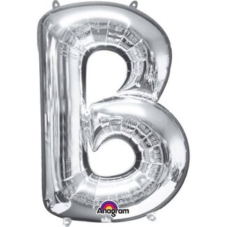 Anagram Folieballon Letter B Zilver - 58x86cm