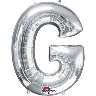 Anagram Folieballon Letter G Zilver - 63x81cm