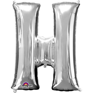 Anagram Folieballon Letter H Zilver - 66x81cm