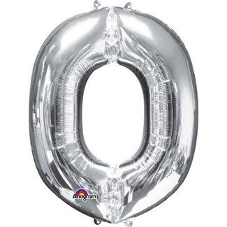 Anagram Folieballon Letter O Zilver - 66x83cm