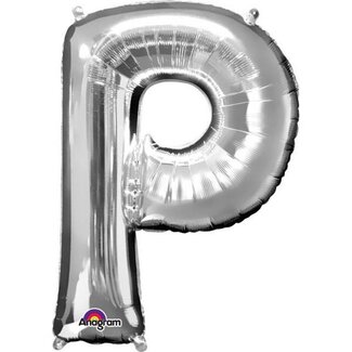 Globos Folieballon Letter P Zilver - 60x81cm