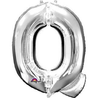Anagram Folieballon Letter Q Zilver - 60x81cm