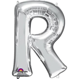 Anagram Folieballon Letter R Zilver - 58x81cm