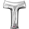 Folieballon Letter T Zilver - 66x81cm