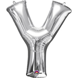 Anagram Folieballon Letter Y Zilver - 76x86cm