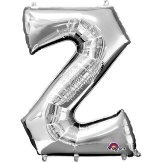 Anagram Folieballon Letter Z Zilver - 63x83cm