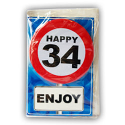 Happy Age Kaart - 34 Jaar 