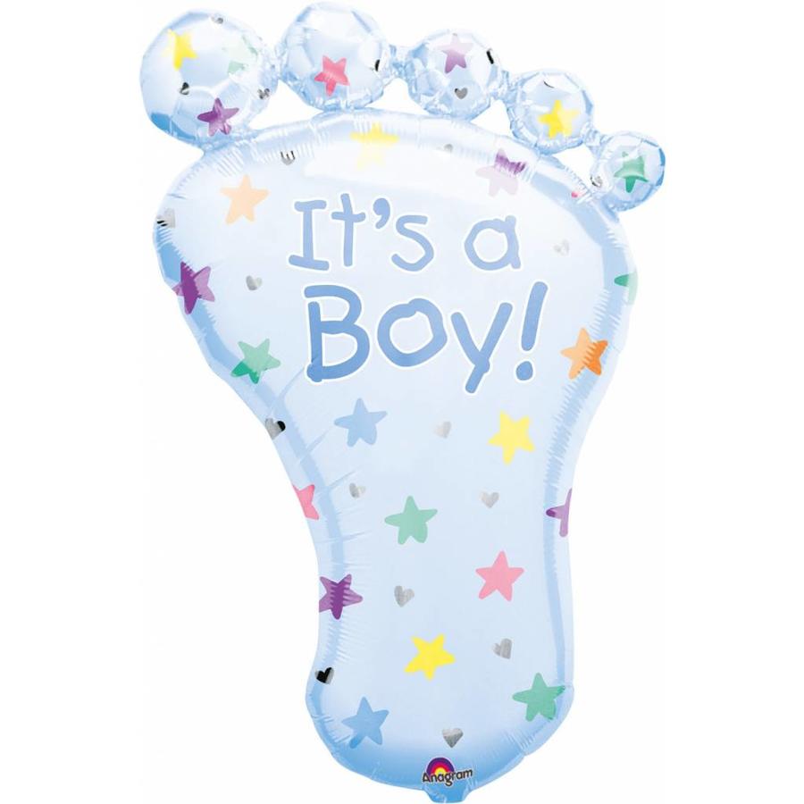 Folieballon Foot Baby Boy-1