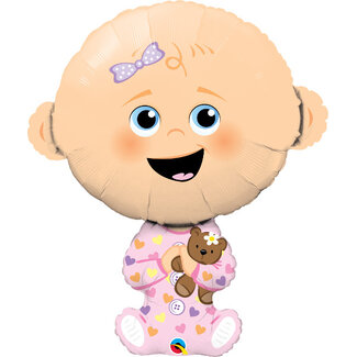Qualatex Folieballon Baby Girl - 64x74cm
