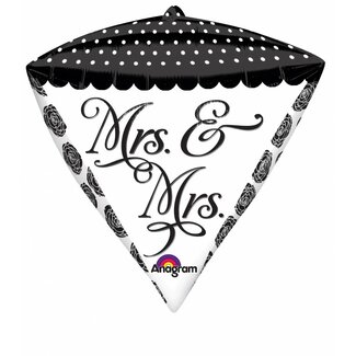 Anagram Diamondz Mrs & Mrs - 38x43cm