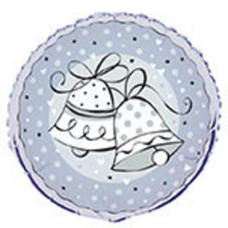 Haza-Witbaard Folieballon Wedding Bells - 45cm